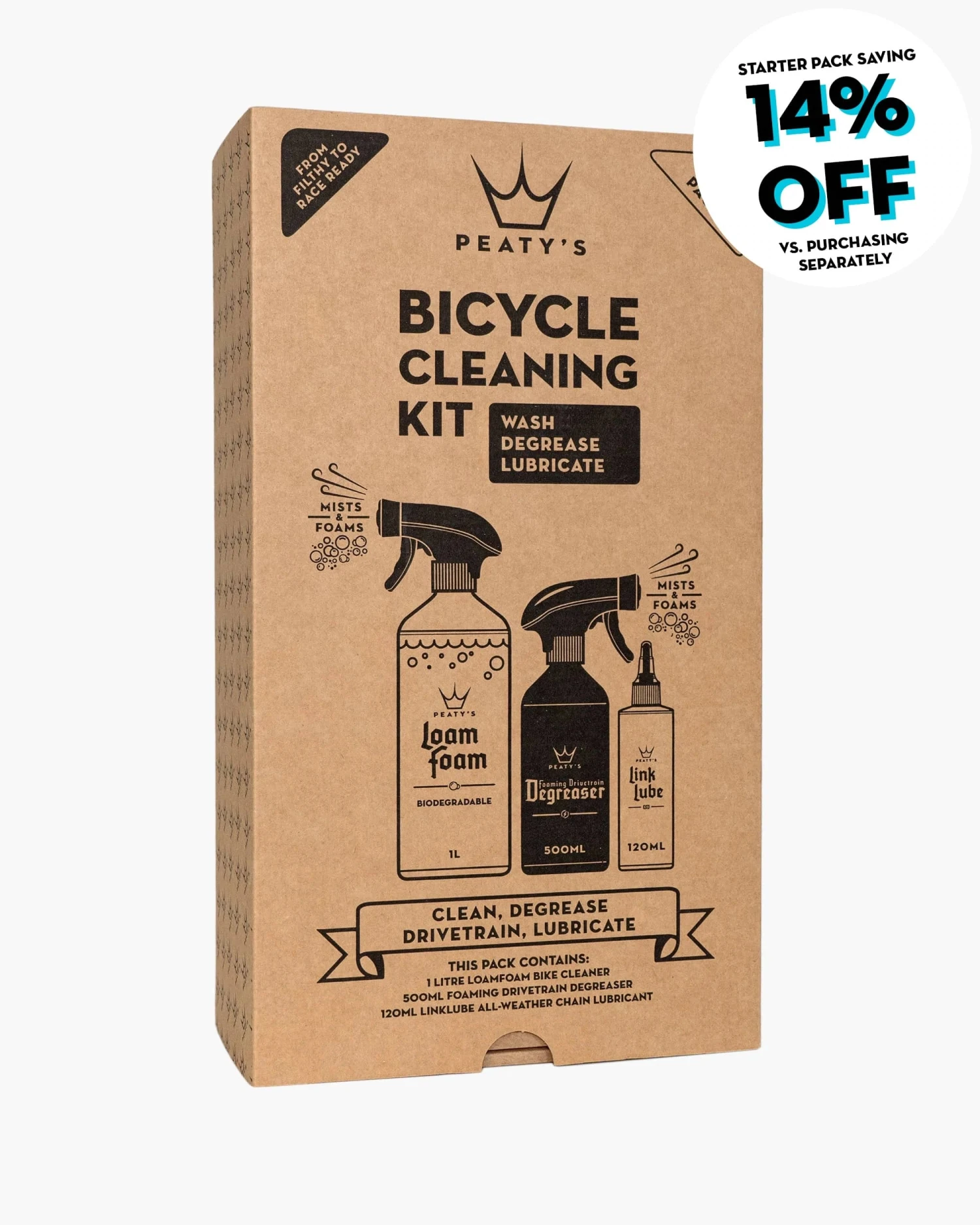 Peaty's Clean Degrease Lube Aloituspaketti - Image 2